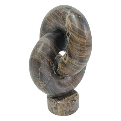 10" LORAINE CAPPUCCINO MARBLE RING STATUARY - Al Rugaib Furniture