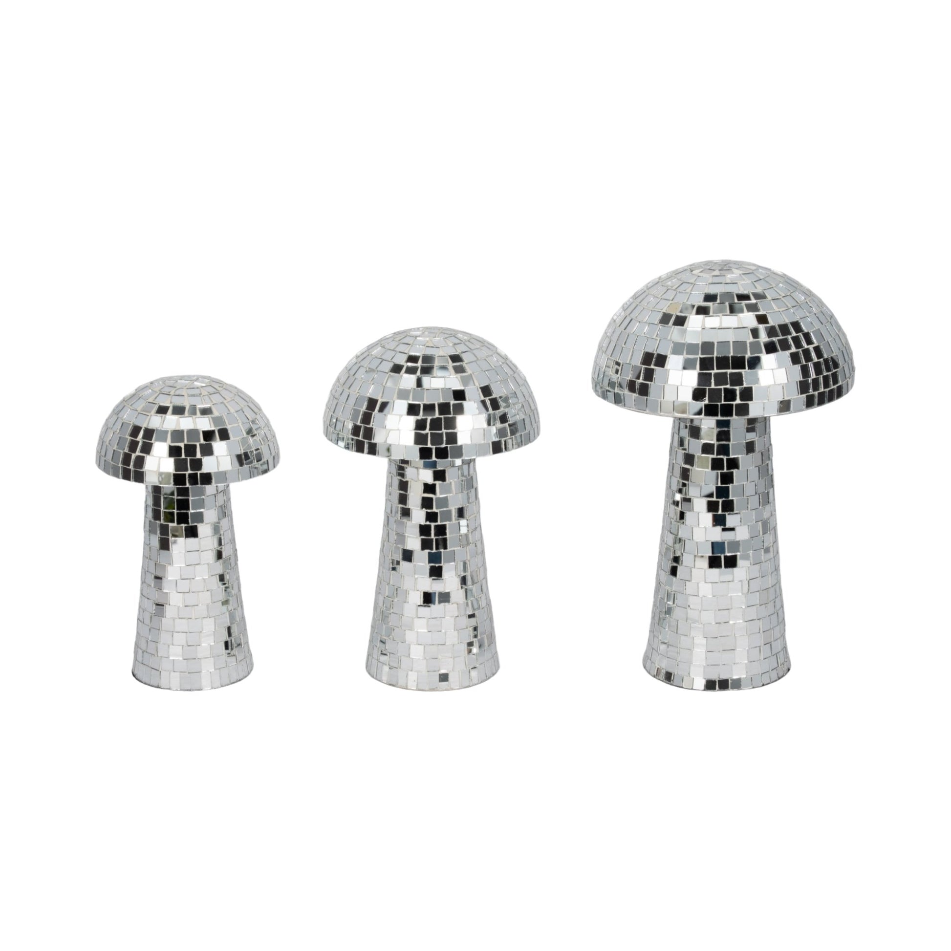 10" Mosaic Mushroom, Silver Table Decors| Sagebrook Home