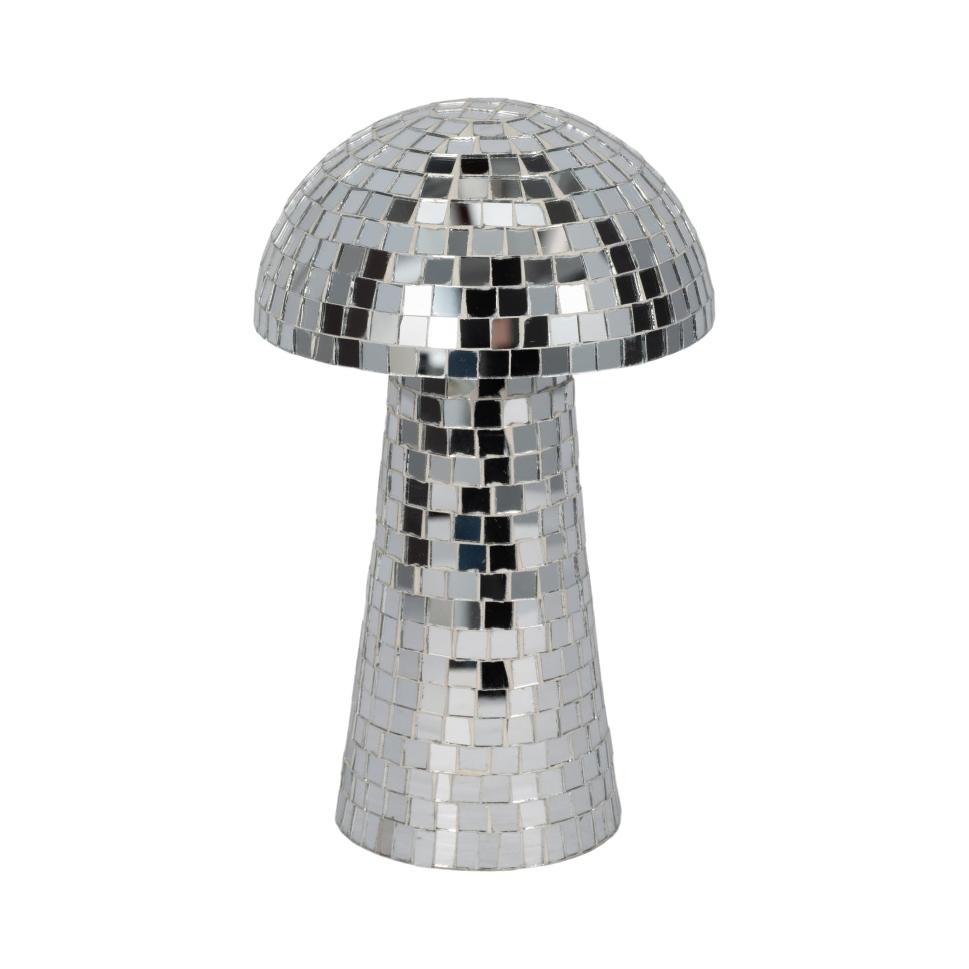 10" Mosaic Mushroom, Silver Table Decors| Sagebrook Home