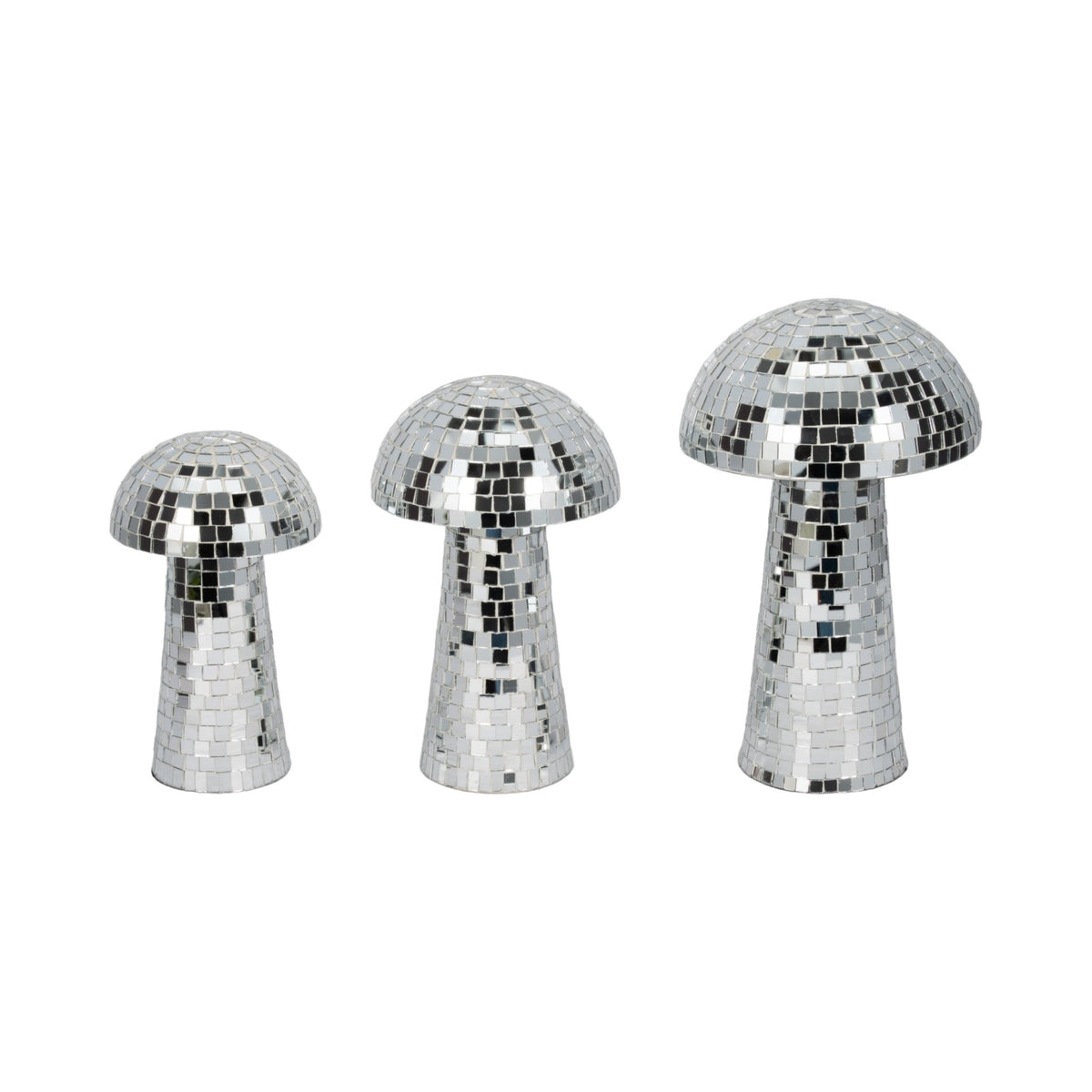 10" Mosaic Mushroom, Silver Table Decors| Sagebrook Home