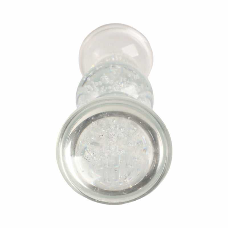 10" MULTI BUBBLE CRYSTAL CANDLE HOLDER W/ TAPER, C - Al Rugaib Furniture