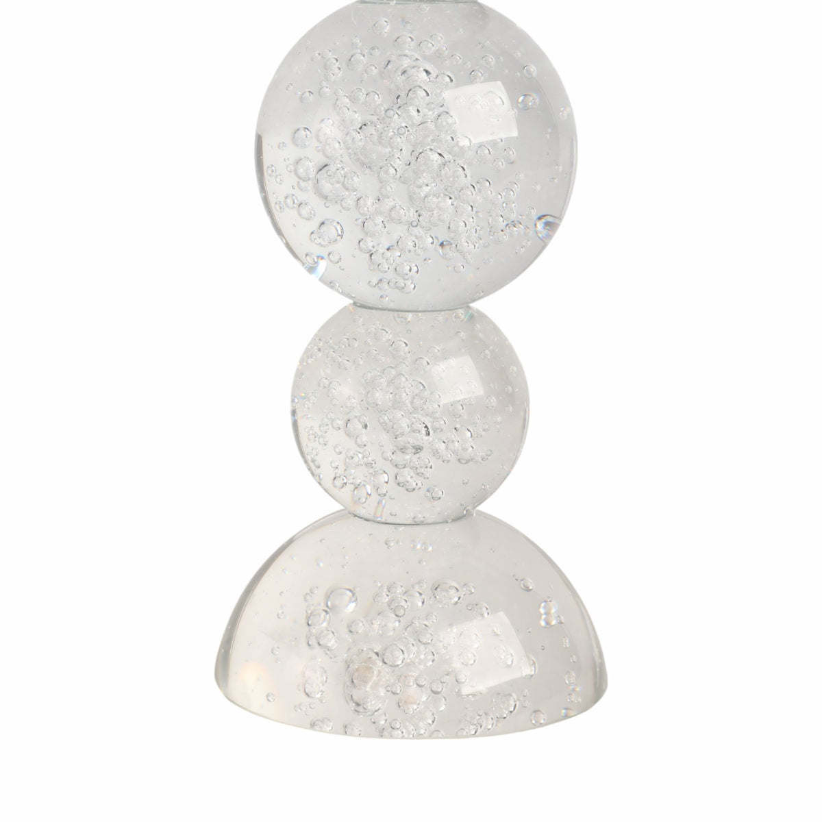 10" MULTI BUBBLE CRYSTAL CANDLE HOLDER W/ TAPER, C Candle Holders| Sagebrook Home