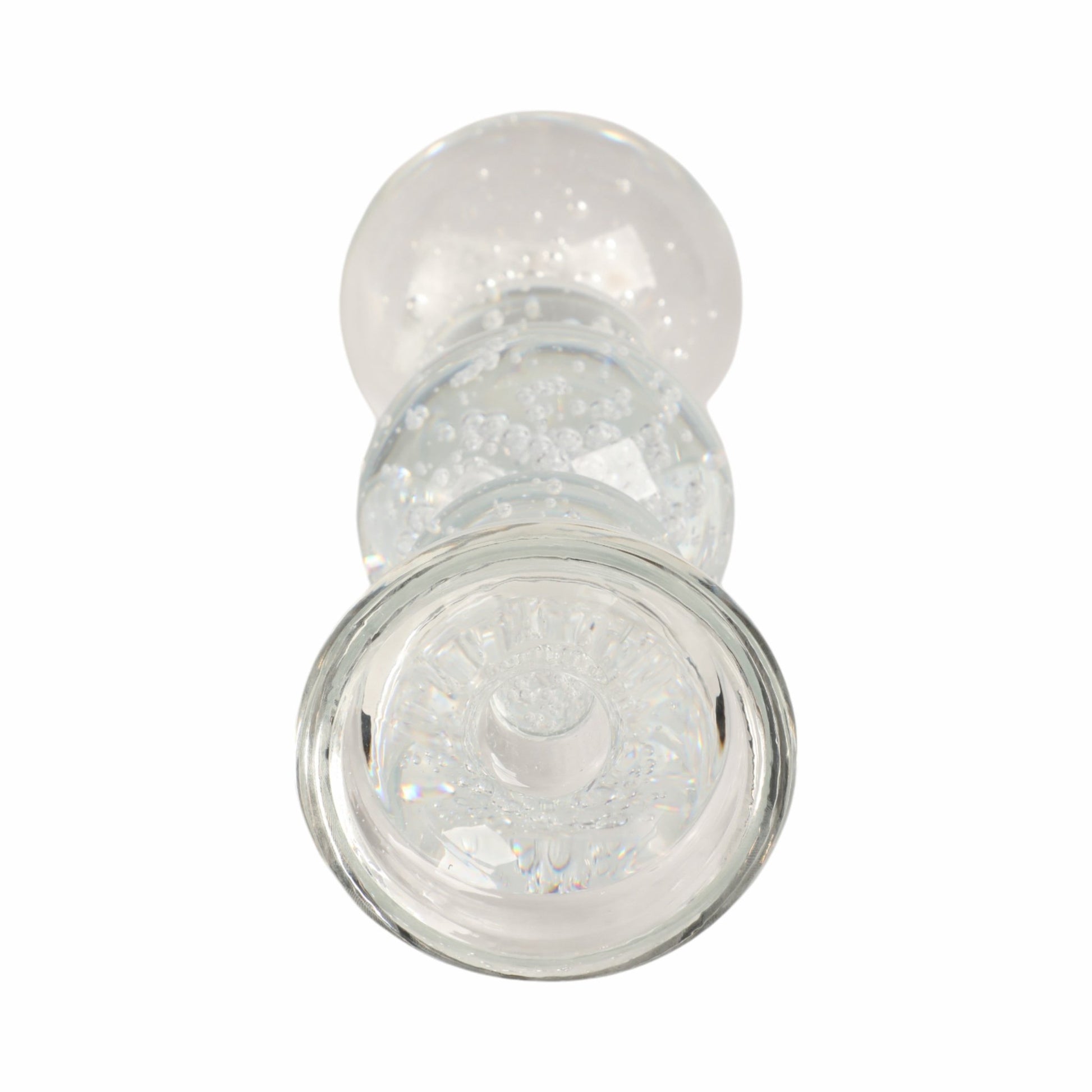 10" MULTI BUBBLE CRYSTAL CANDLE HOLDER W/ TAPER, C Candle Holders| Sagebrook Home