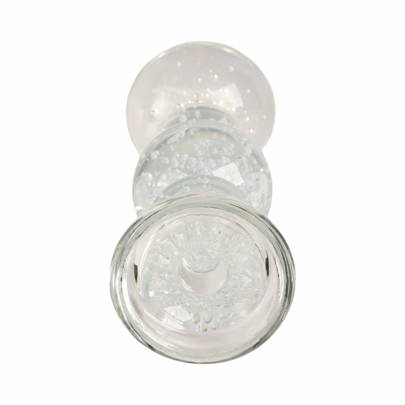 10" MULTI BUBBLE CRYSTAL CANDLE HOLDER W/ TAPER, C - Al Rugaib Furniture