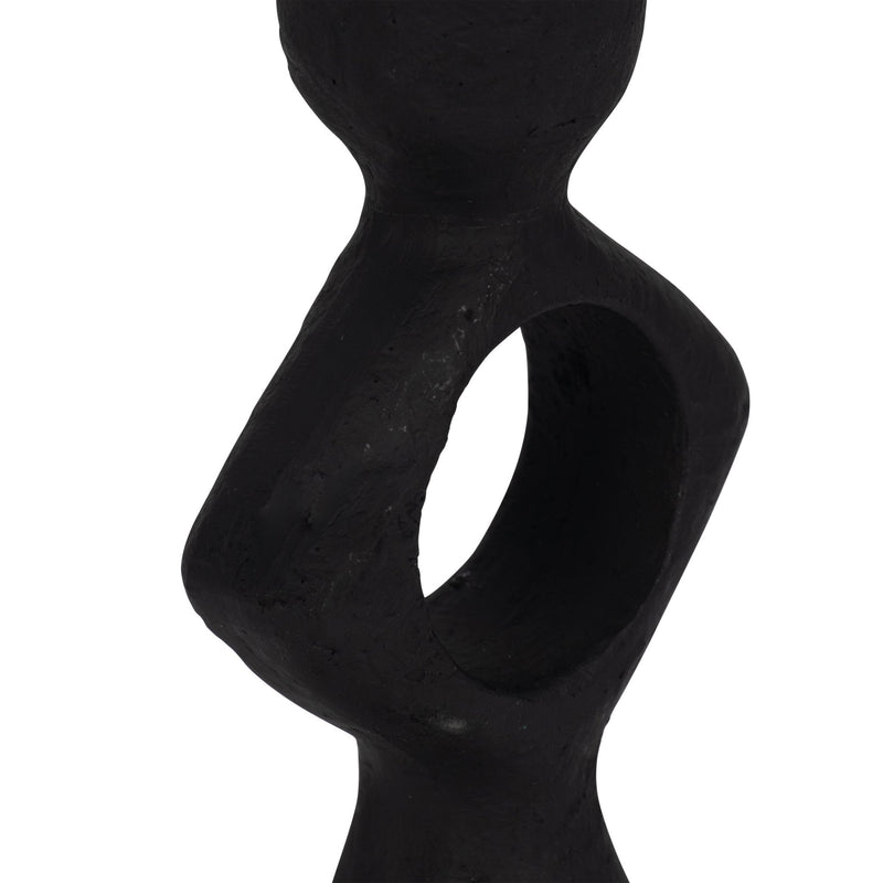 10" Open Cut - out Taper Holder, Black - Al Rugaib Furniture