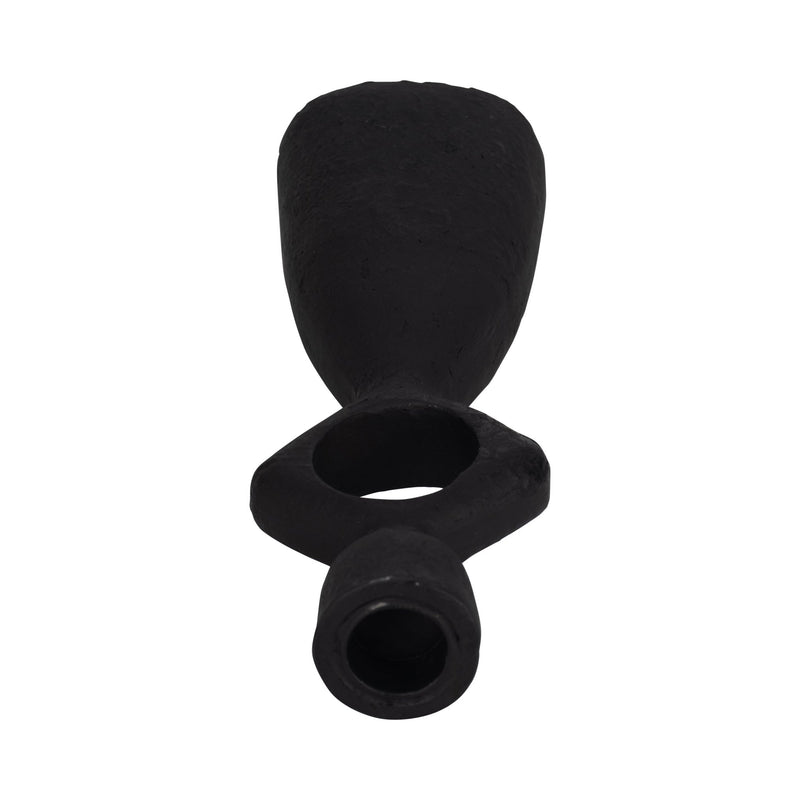 10" Open Cut - out Taper Holder, Black - Al Rugaib Furniture