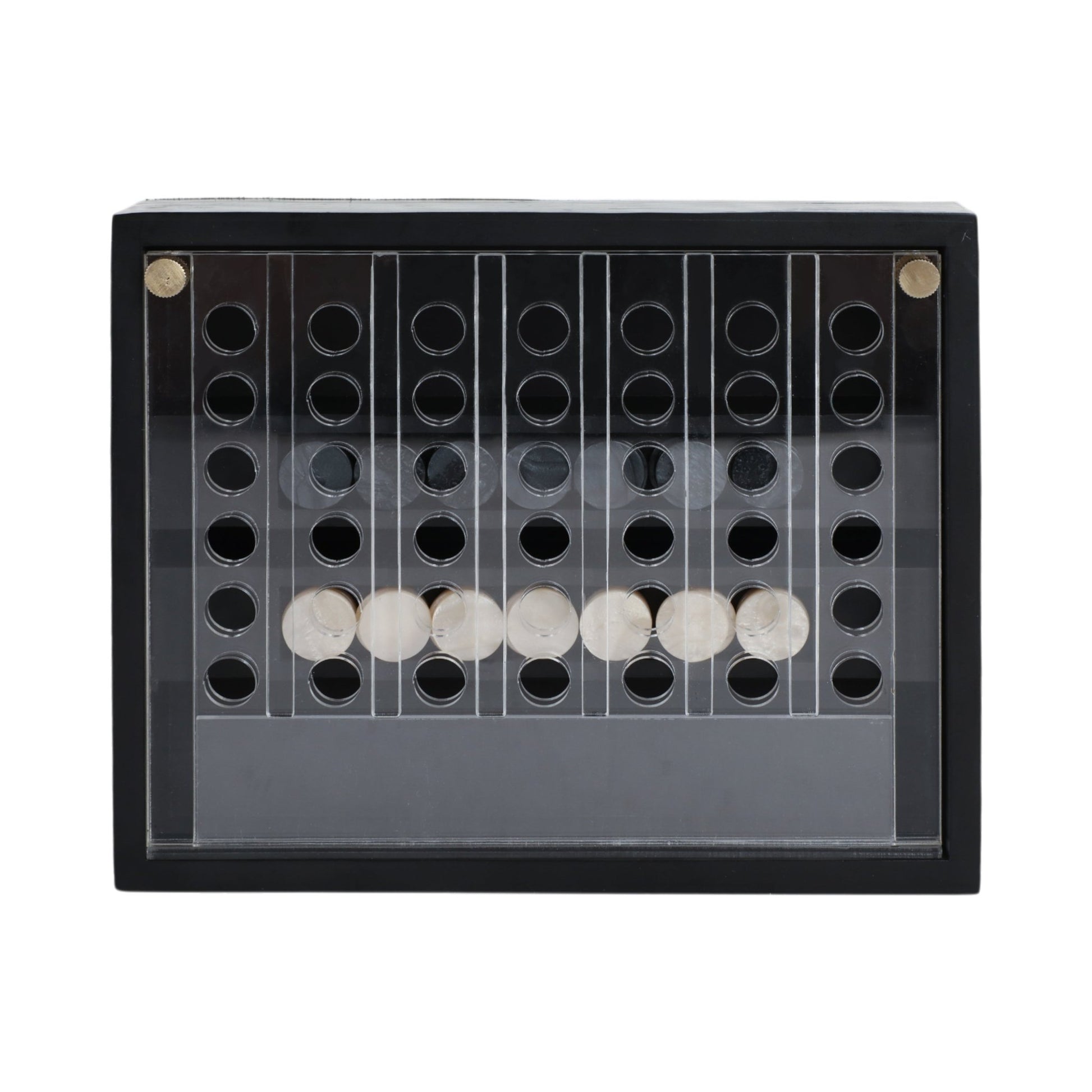 10" OXFORD BLACK AND WHITE 4-IN-A-ROW GAME Table Decors| Sagebrook Home