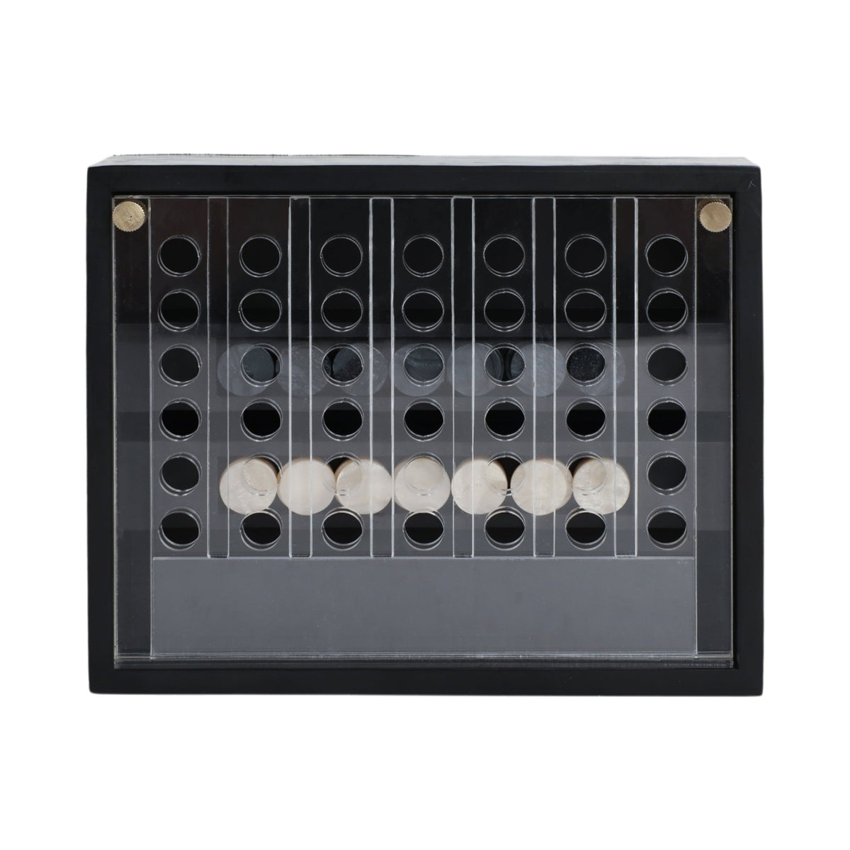 10" OXFORD BLACK AND WHITE 4-IN-A-ROW GAME Table Decors| Sagebrook Home