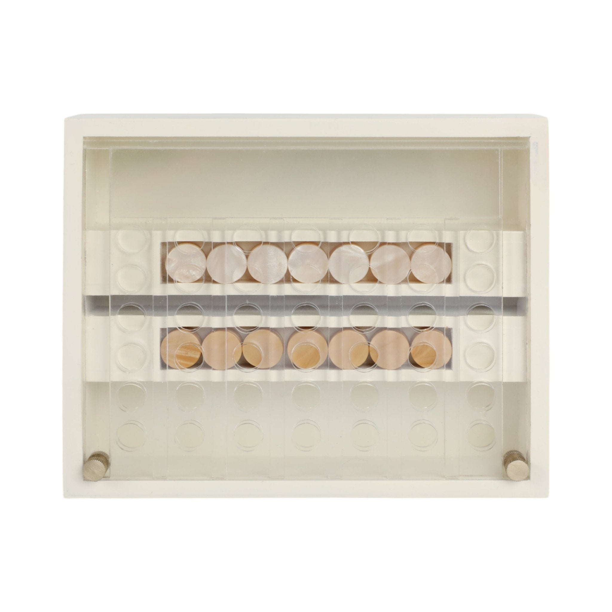 10" OXFORD CREAM 4-IN-A-ROW GAME Table Decors| Sagebrook Home