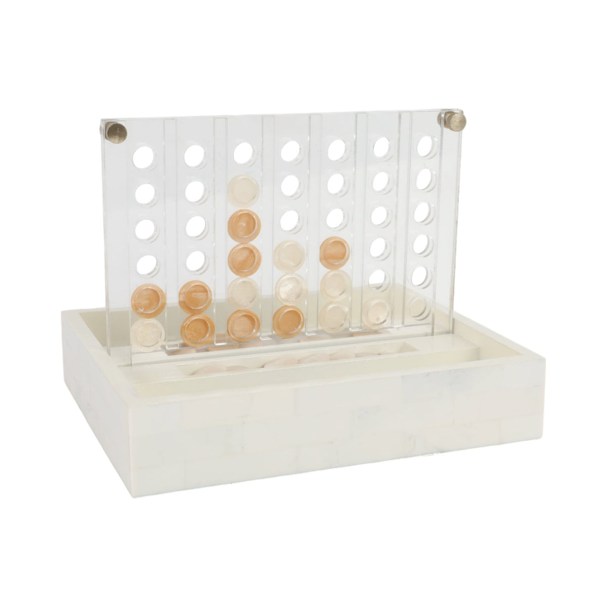 10" OXFORD CREAM 4-IN-A-ROW GAME Table Decors| Sagebrook Home