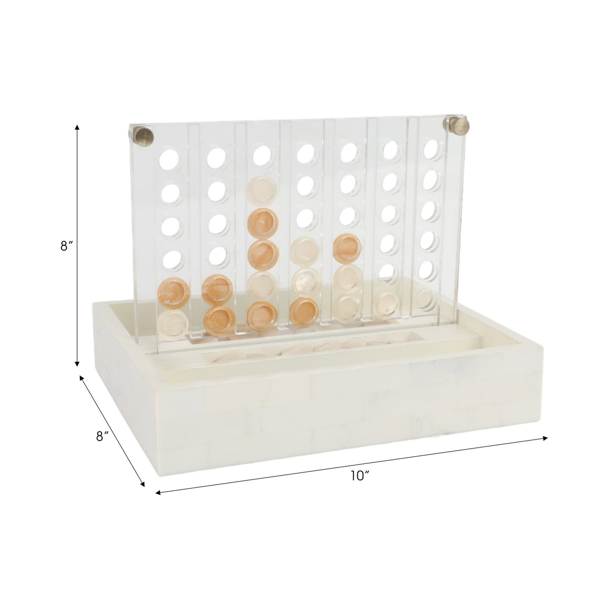 10" OXFORD CREAM 4-IN-A-ROW GAME Table Decors| Sagebrook Home