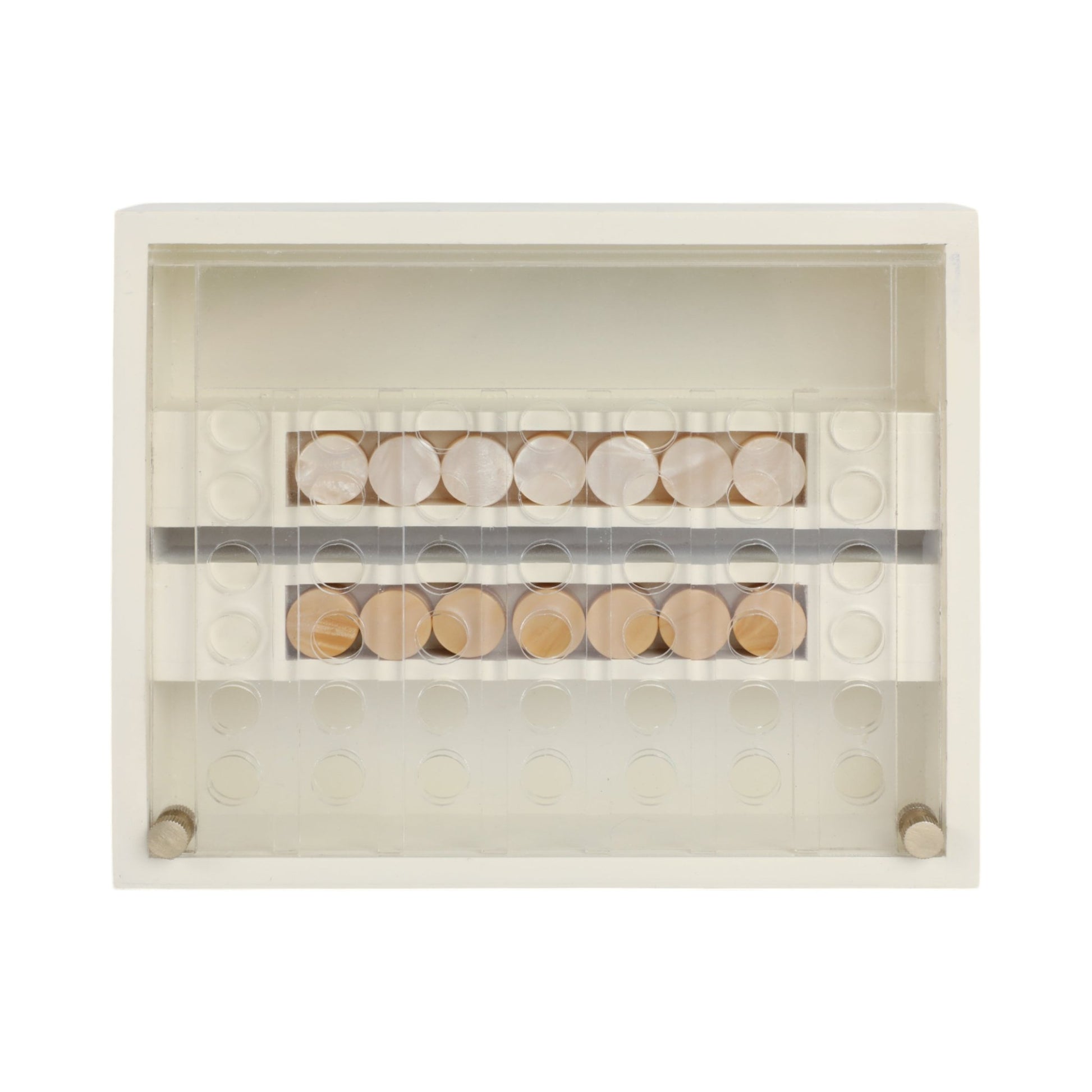 10" OXFORD CREAM 4-IN-A-ROW GAME Table Decors| Sagebrook Home