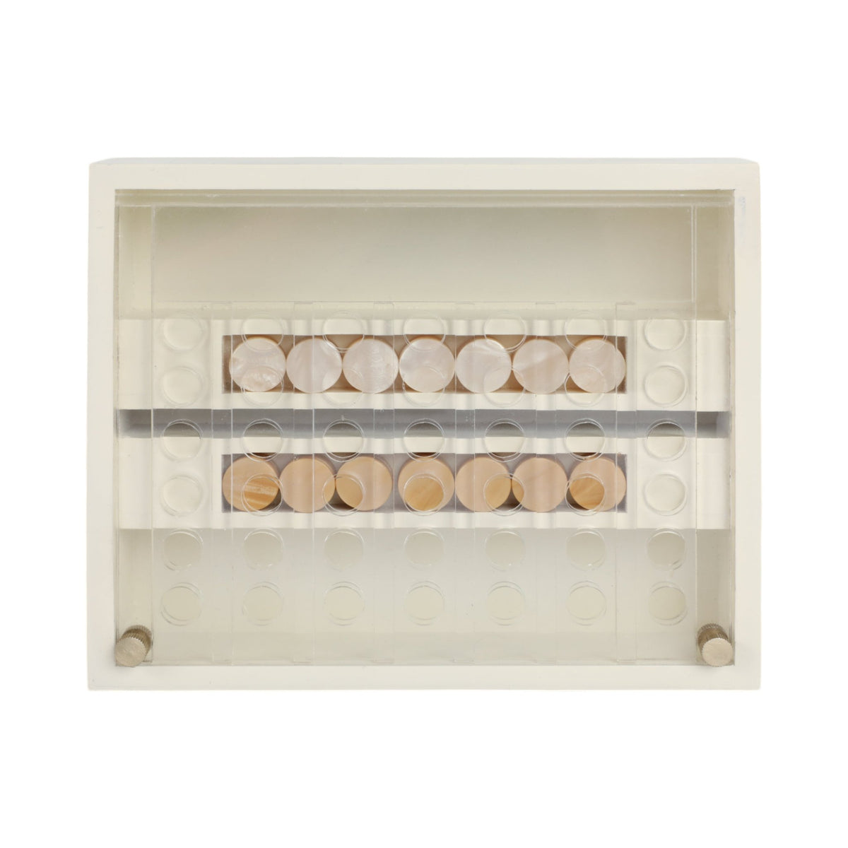 10" OXFORD CREAM 4-IN-A-ROW GAME Table Decors| Sagebrook Home