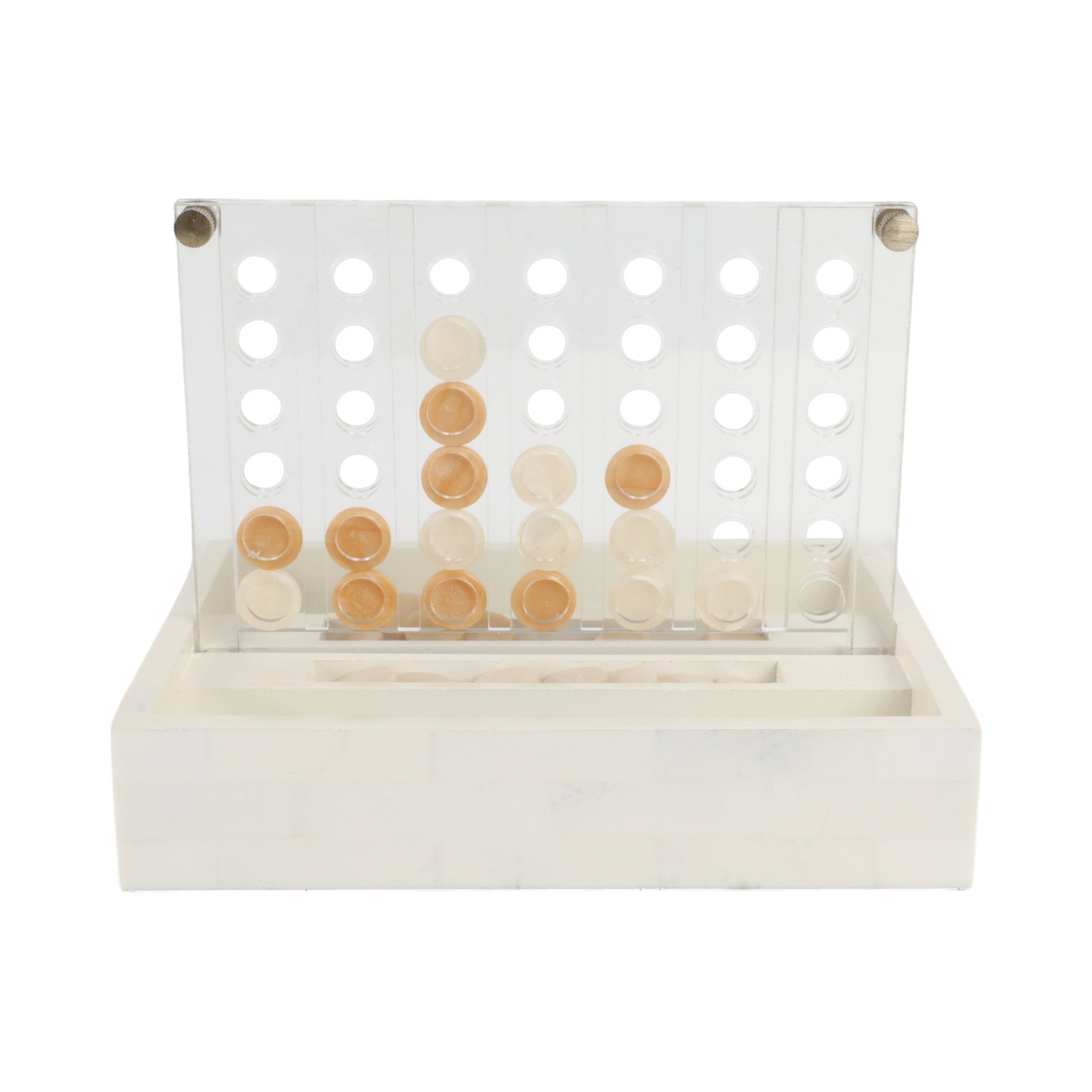 10" OXFORD CREAM 4-IN-A-ROW GAME Table Decors| Sagebrook Home