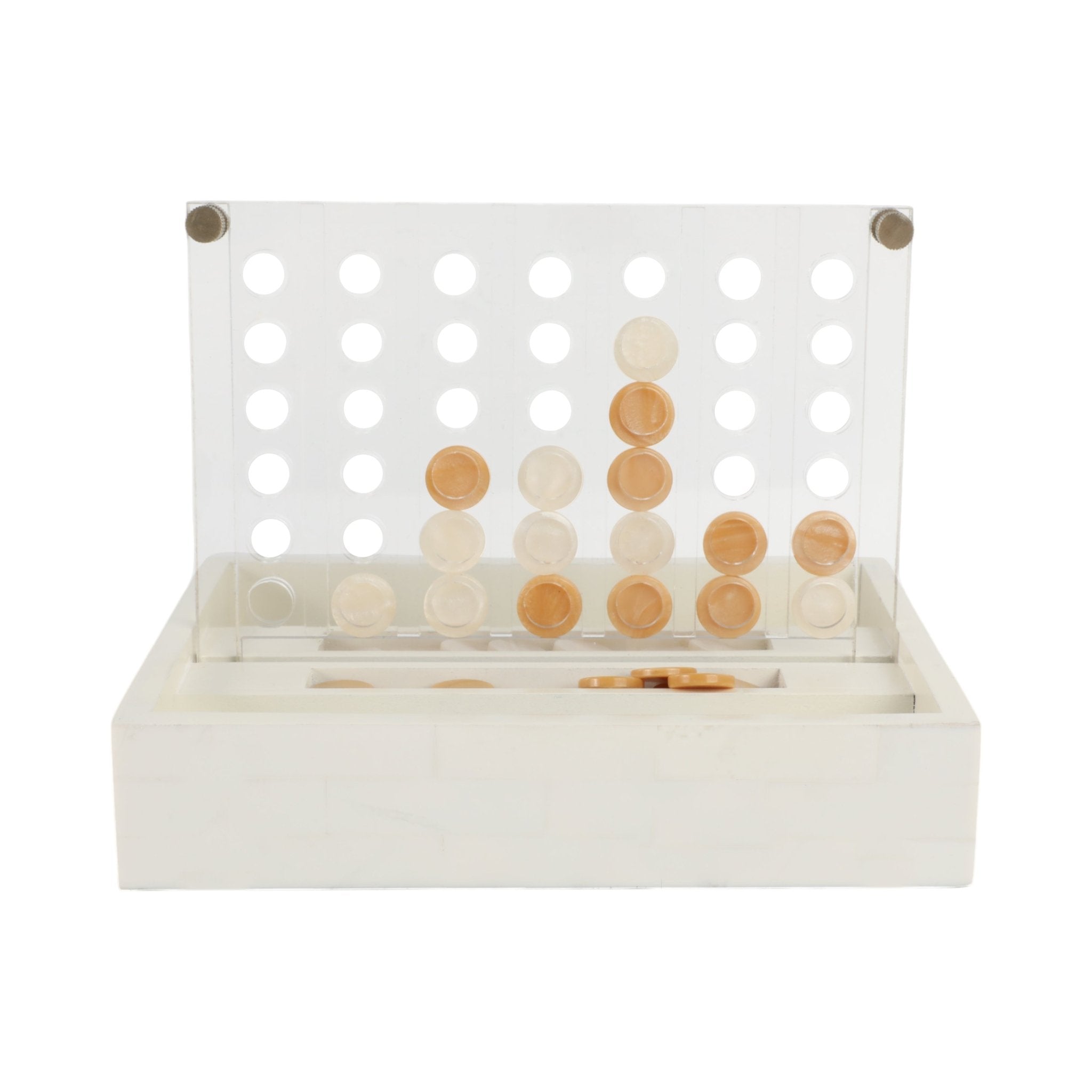 10" OXFORD CREAM 4-IN-A-ROW GAME Table Decors| Sagebrook Home