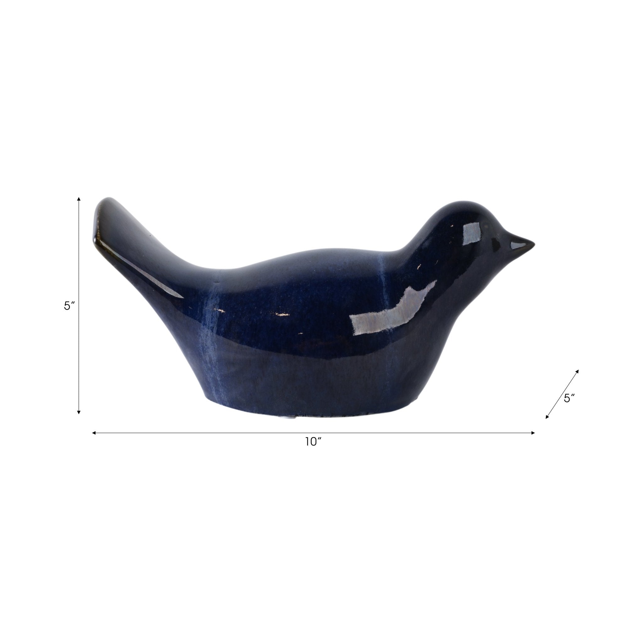 10" Reactive Finish Bird, Blue Planter| Sagebrook Home