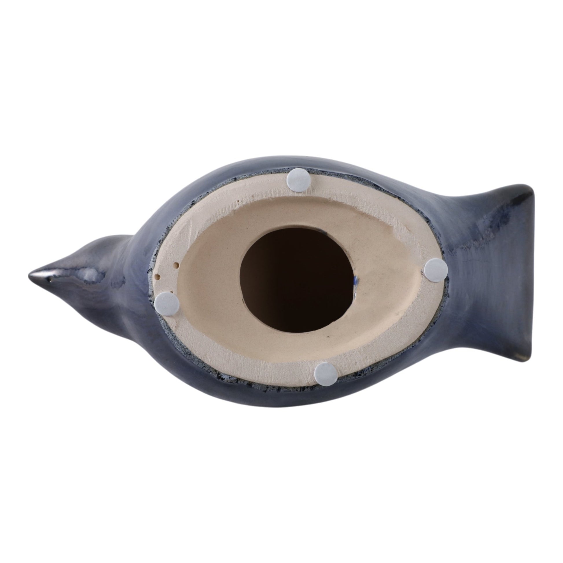 10" Reactive Finish Bird, Blue Planter| Sagebrook Home