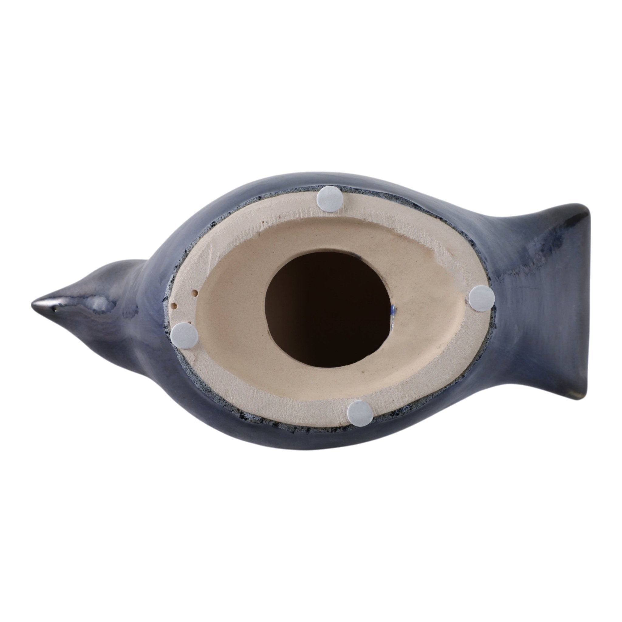 10" Reactive Finish Bird, Blue Planter| Sagebrook Home