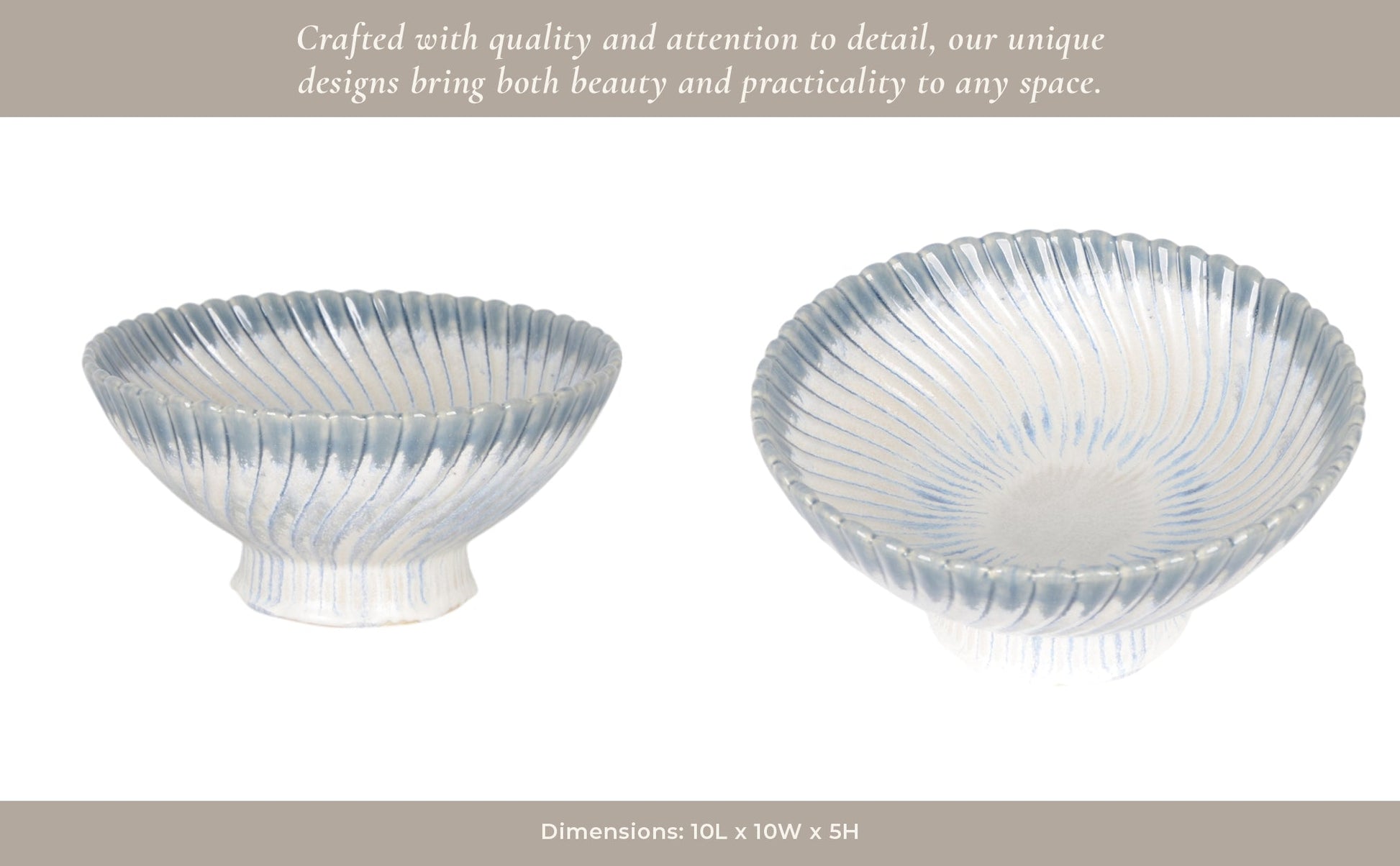 10" SARVAN BOWL Table Decors| Sagebrook Home