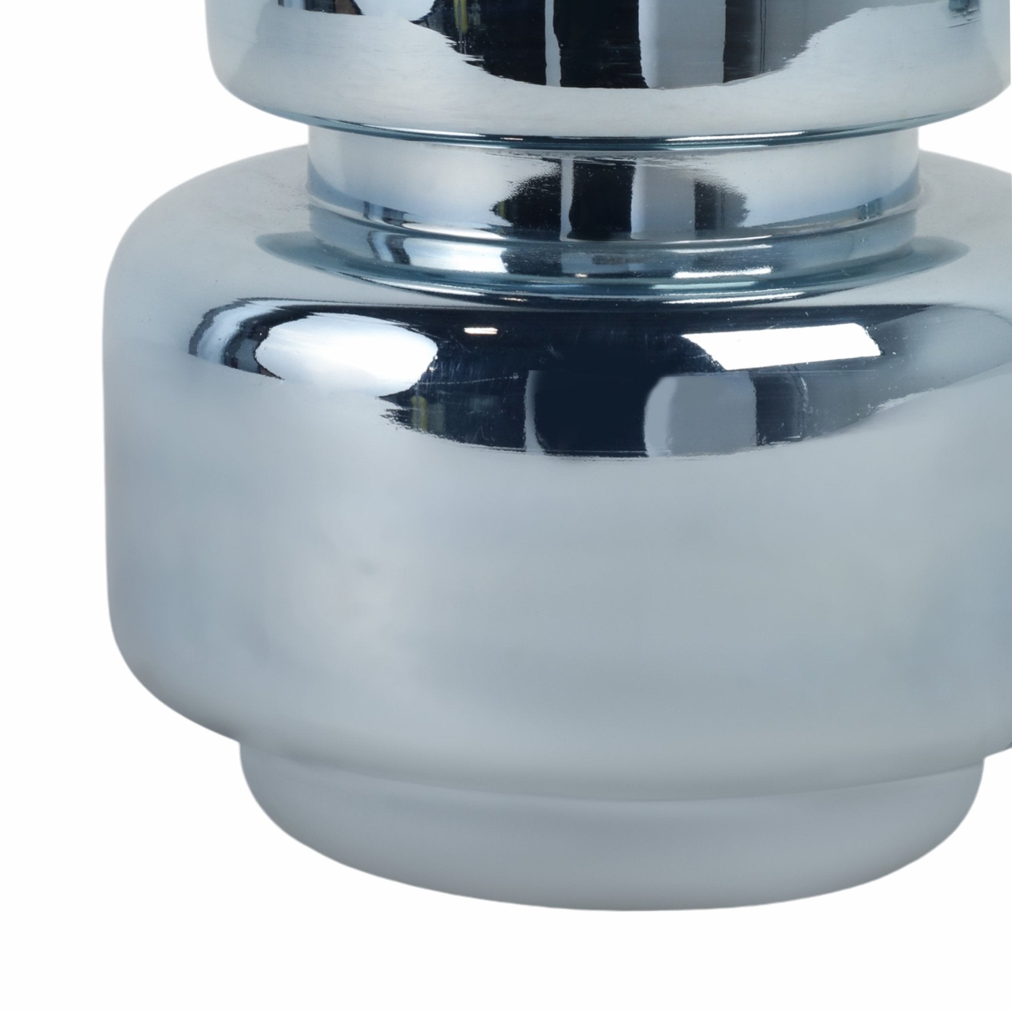 10" Stacked Cylinder Glass Vase, Blue Silver Vases and Jars| Sagebrook Home