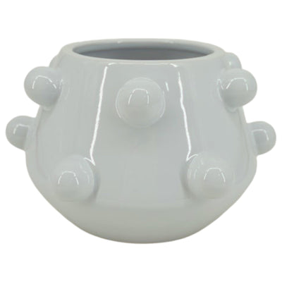 10" Tapered Bubble Planter, White - Al Rugaib Furniture