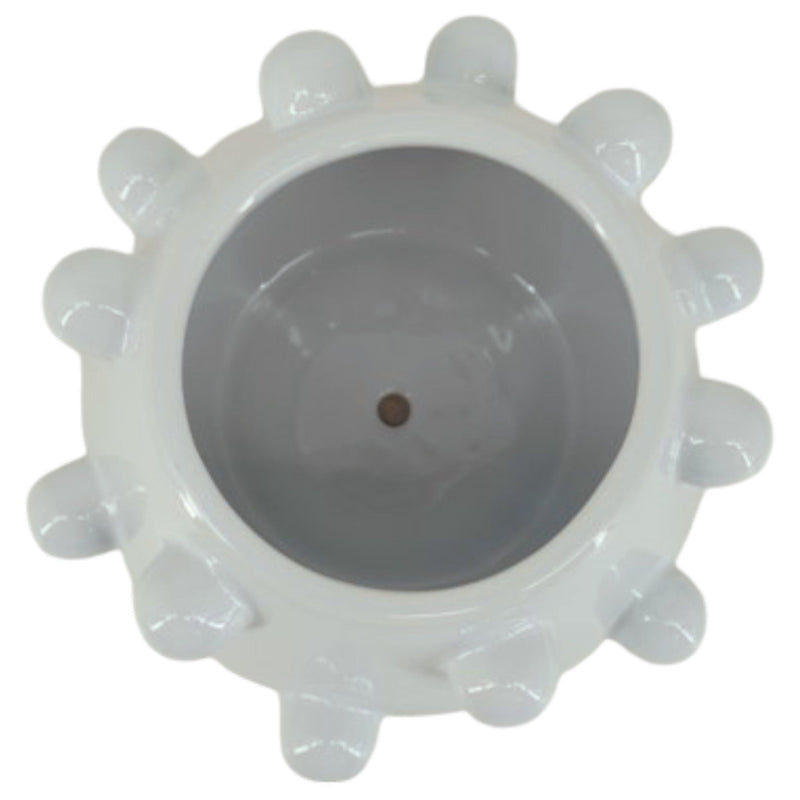 10" Tapered Bubble Planter, White - Al Rugaib Furniture