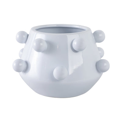 10" Tapered Bubble Planter, White - Al Rugaib Furniture