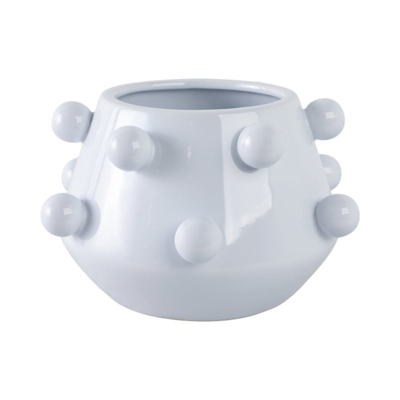 10" Tapered Bubble Planter, White - Al Rugaib Furniture