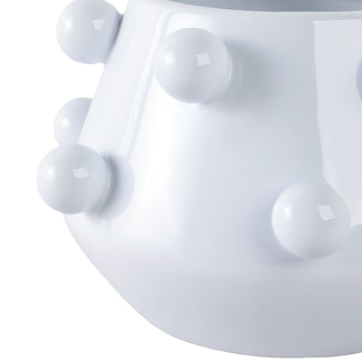 10" Tapered Bubble Planter, White - Al Rugaib Furniture