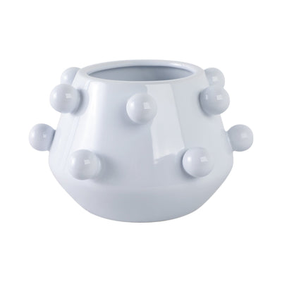 10" Tapered Bubble Planter, White - Al Rugaib Furniture