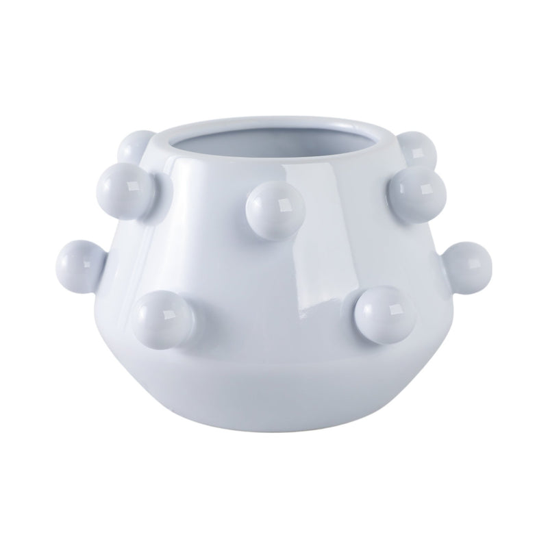 10" Tapered Bubble Planter, White - Al Rugaib Furniture