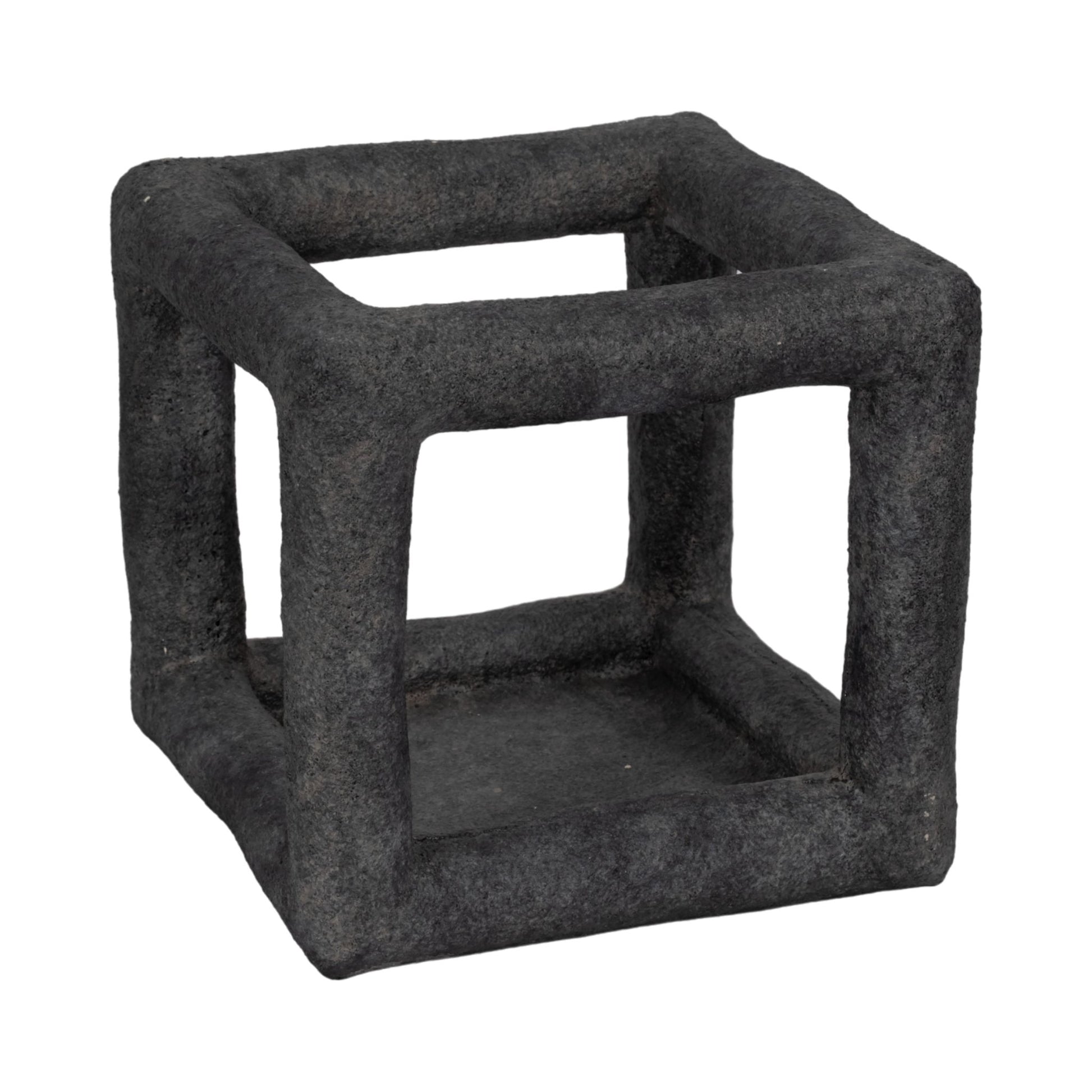 10" Textured Open Square Object, Black Table Decors| Sagebrook Home