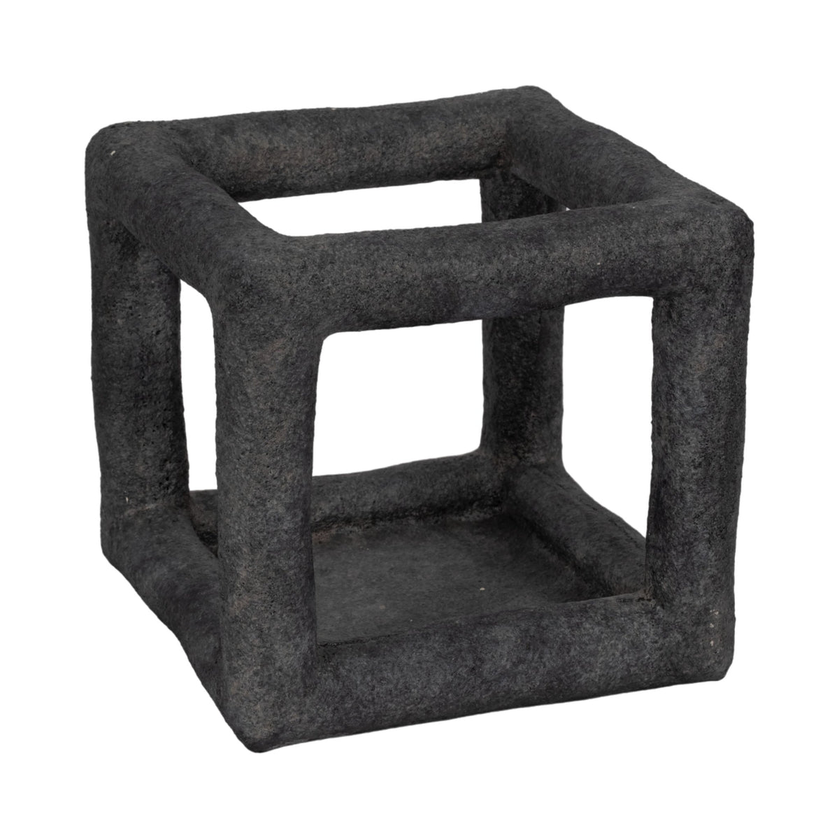 10" Textured Open Square Object, Black Table Decors| Sagebrook Home