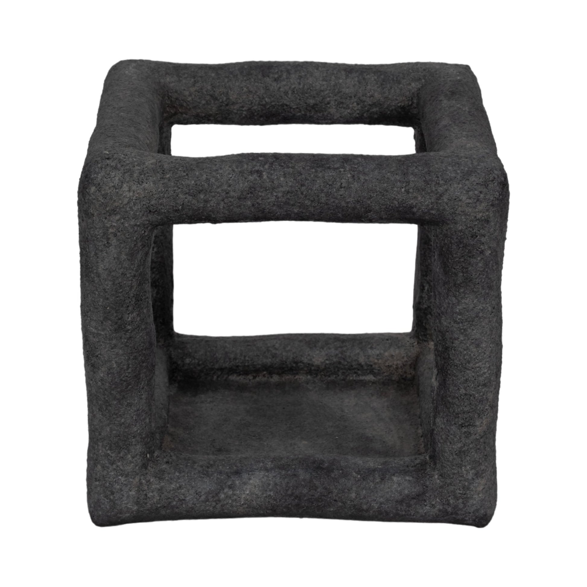 10" Textured Open Square Object, Black Table Decors| Sagebrook Home