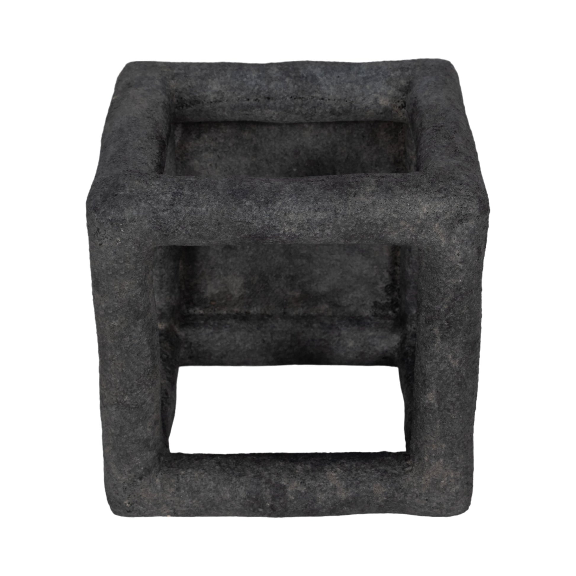 10" Textured Open Square Object, Black Table Decors| Sagebrook Home