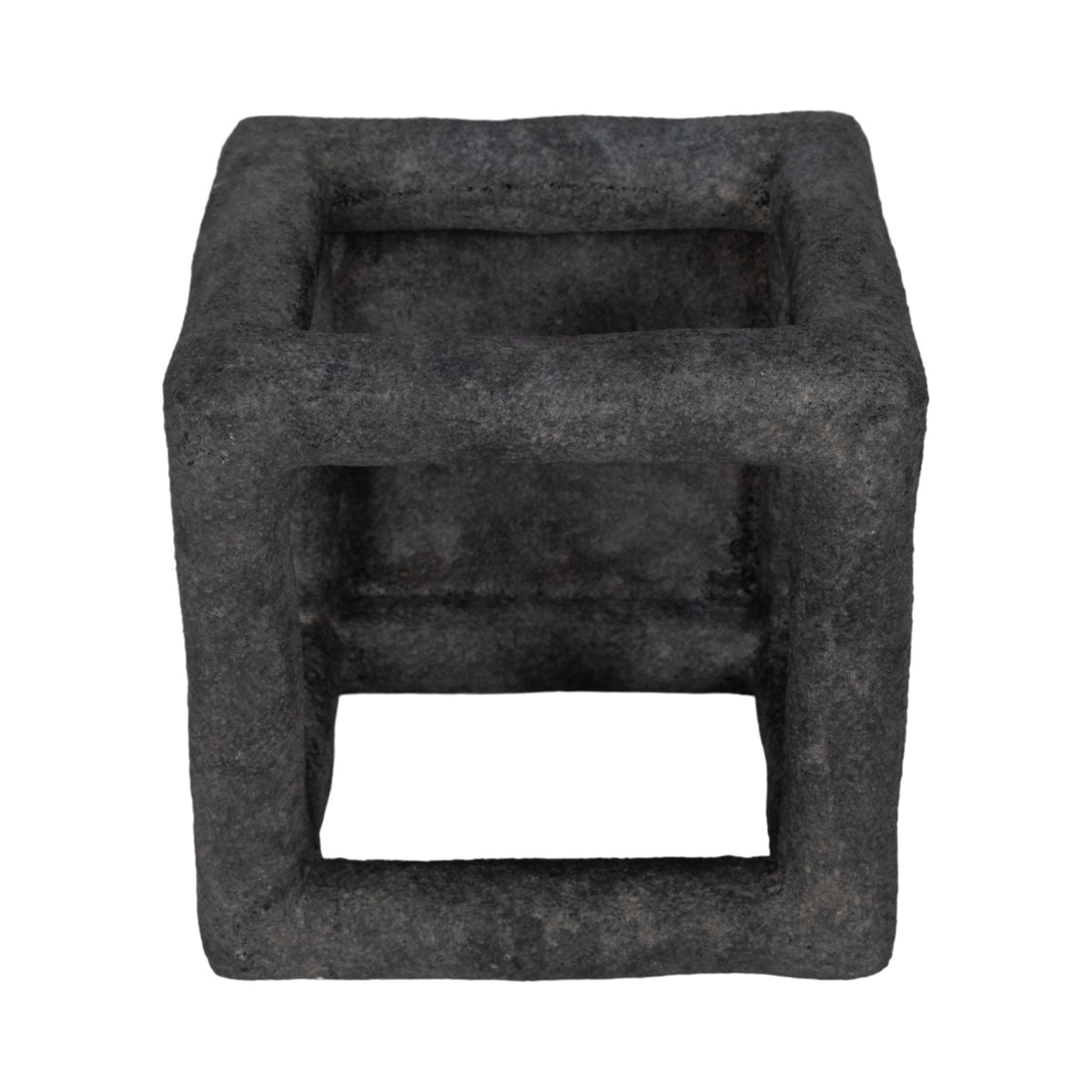 10" Textured Open Square Object, Black Table Decors| Sagebrook Home