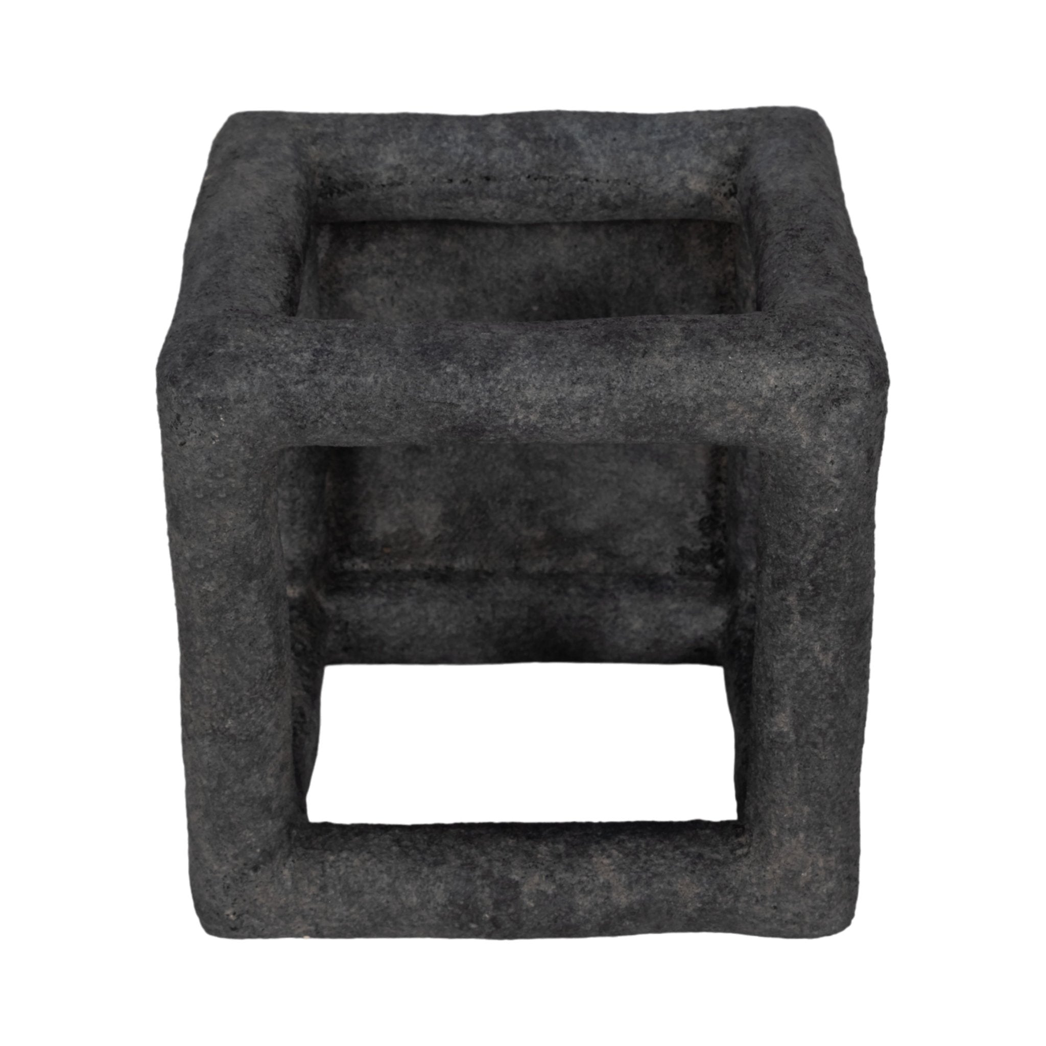 10" Textured Open Square Object, Black Table Decors| Sagebrook Home