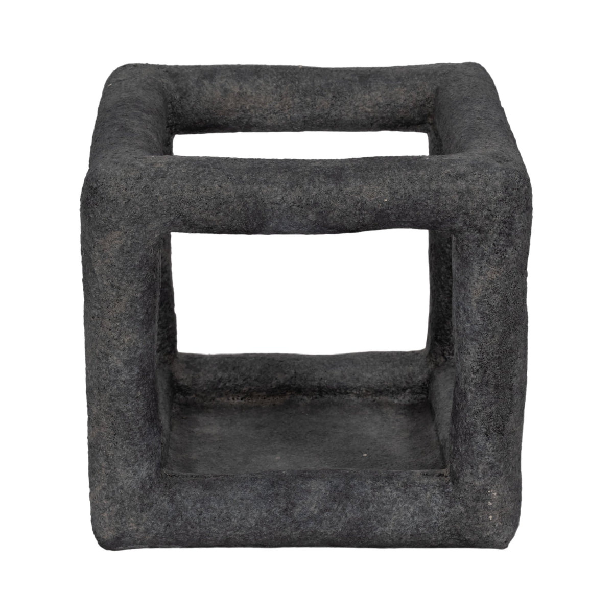 10" Textured Open Square Object, Black Table Decors| Sagebrook Home