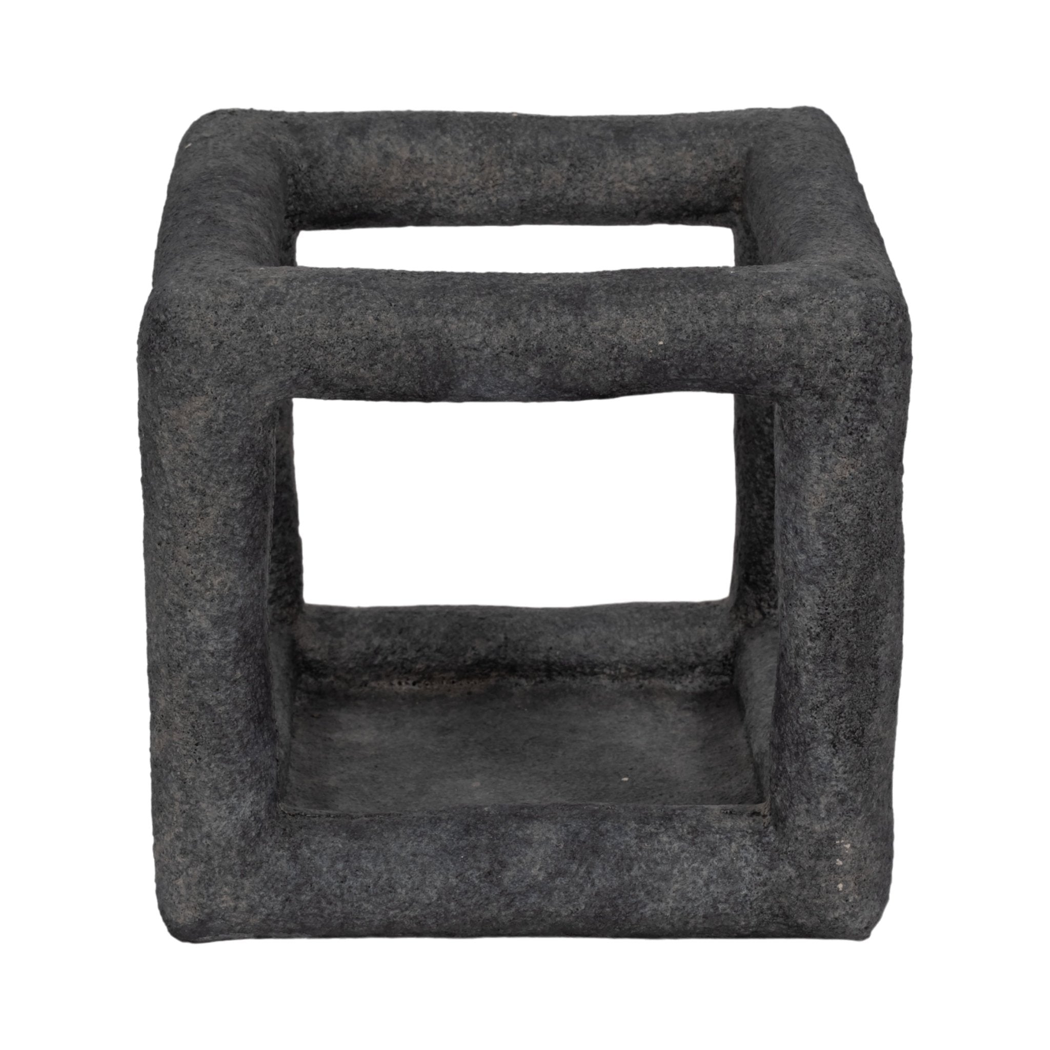 10" Textured Open Square Object, Black Table Decors| Sagebrook Home
