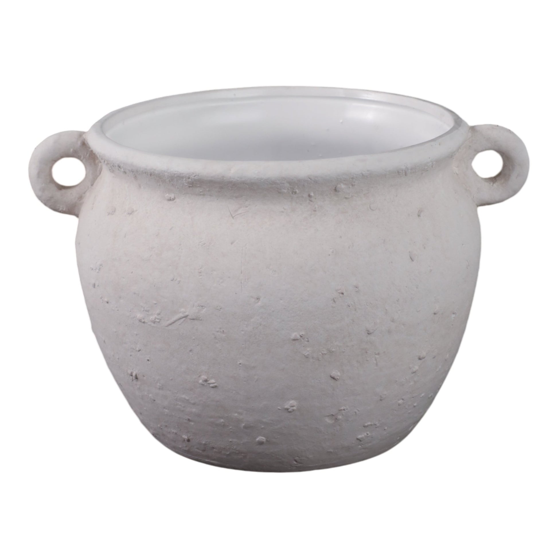 10" TEXTURED STONEWARE JUG PLANTER, WHITE Planter| Sagebrook Home