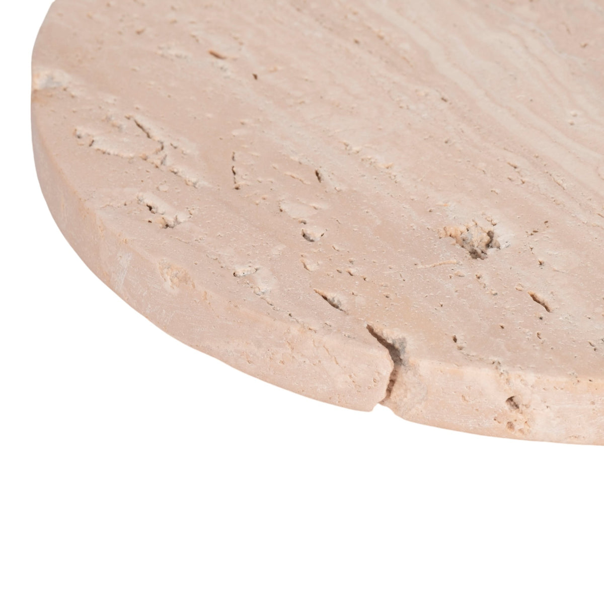 10" Travertine Tray On Wood Ball Feet, Tan Table Decors| Sagebrook Home