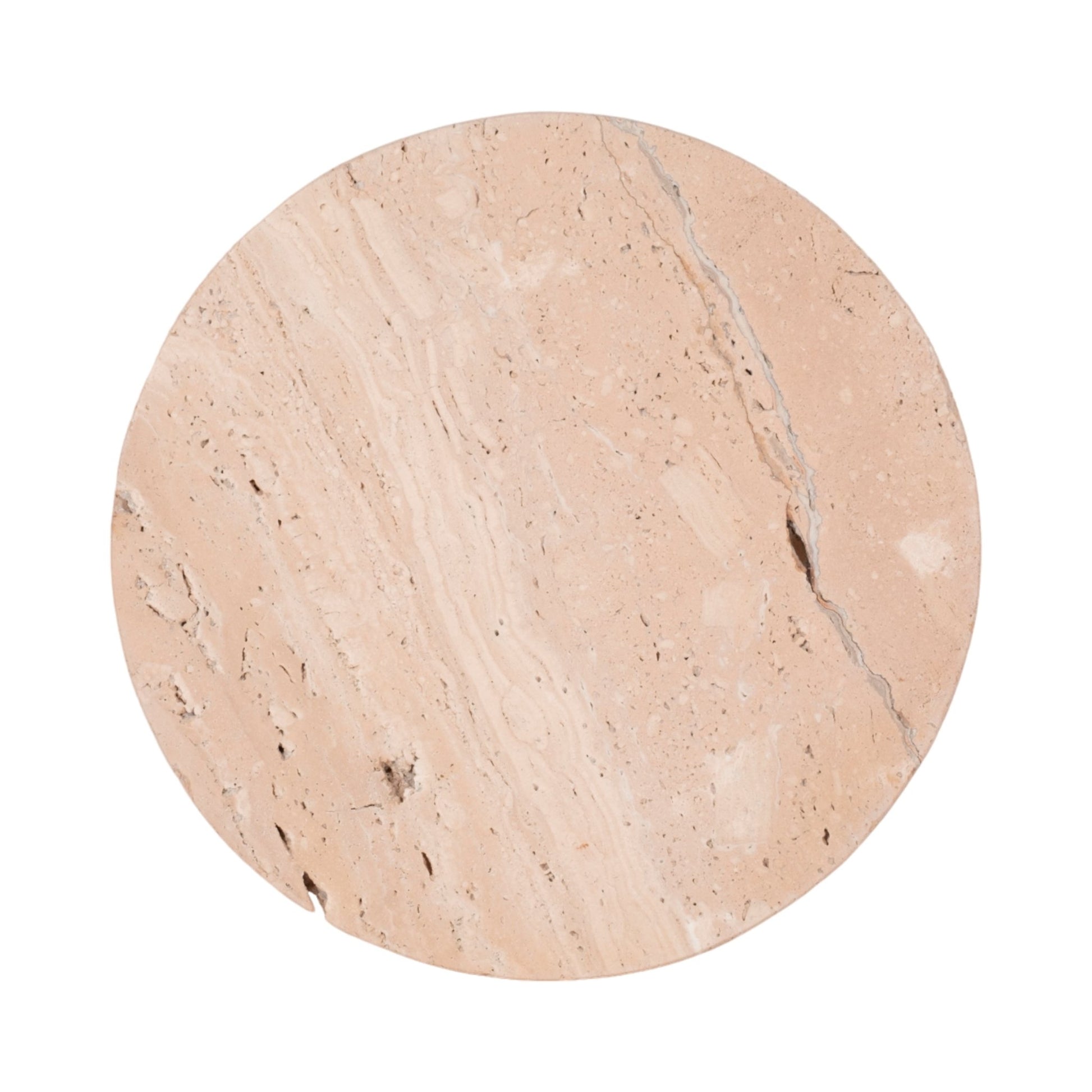 10" Travertine Tray On Wood Ball Feet, Tan Table Decors| Sagebrook Home