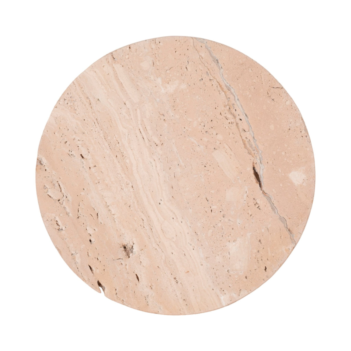 10" Travertine Tray On Wood Ball Feet, Tan Table Decors| Sagebrook Home