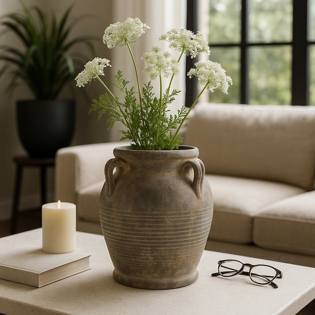 10" Vase With Handles, Brown Vases and Jars| Sagebrook Home