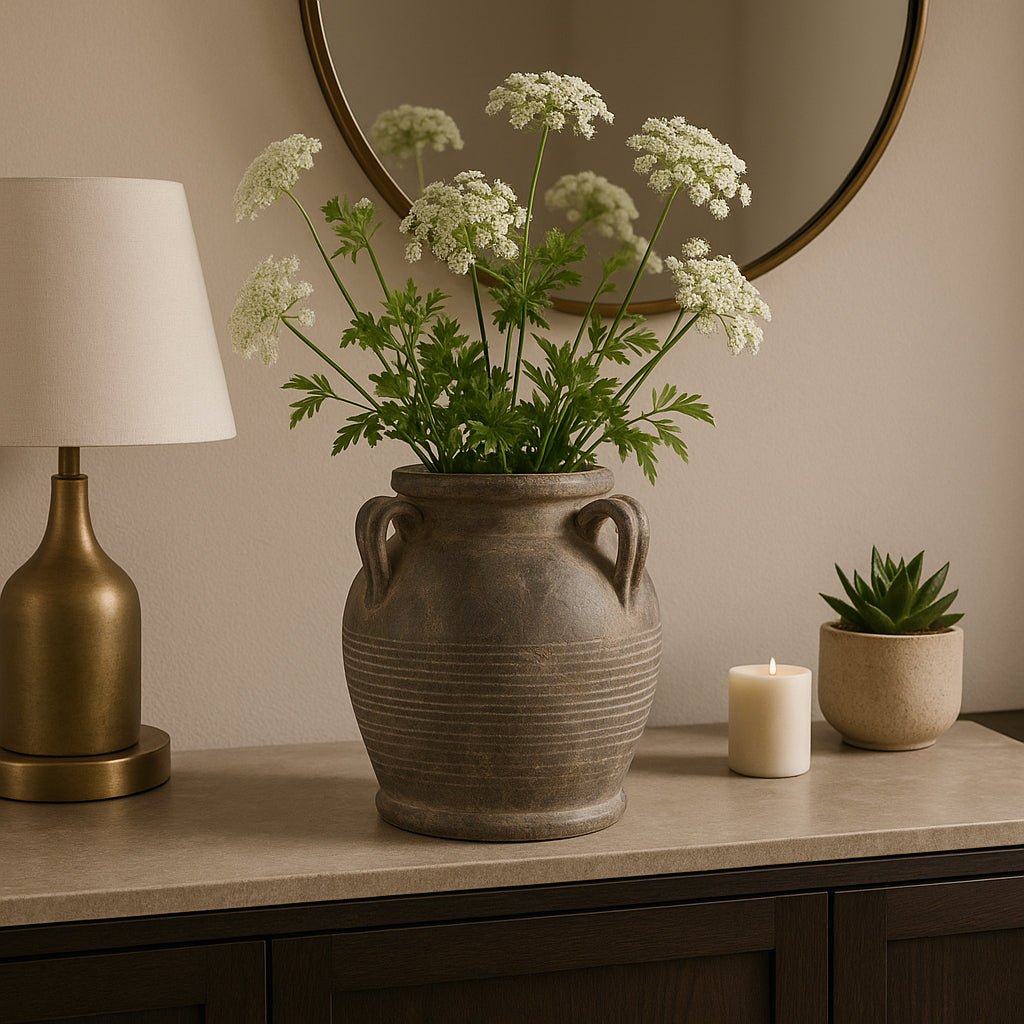 10" Vase With Handles, Brown Vases and Jars| Sagebrook Home