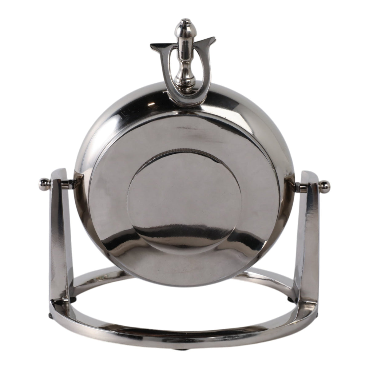 10" Veridian Silver Aluminum Desk Clock Table Decors| Sagebrook Home