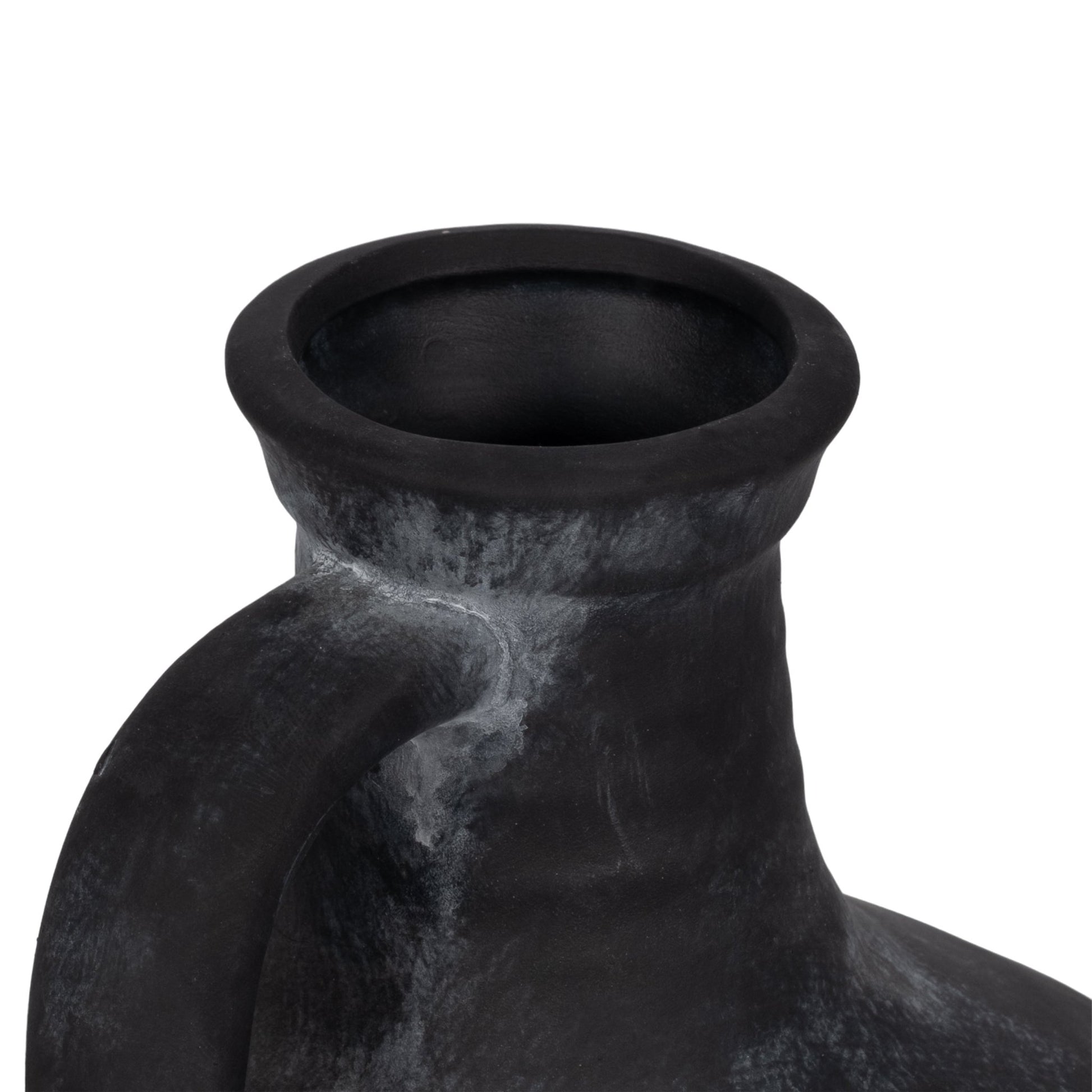 10" Weathered Terracotta Jug With Handle, Black Vases and Jars| Sagebrook Home