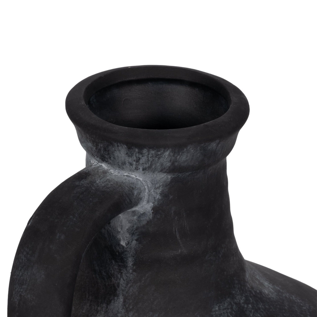 10" Weathered Terracotta Jug With Handle, Black Vases and Jars| Sagebrook Home