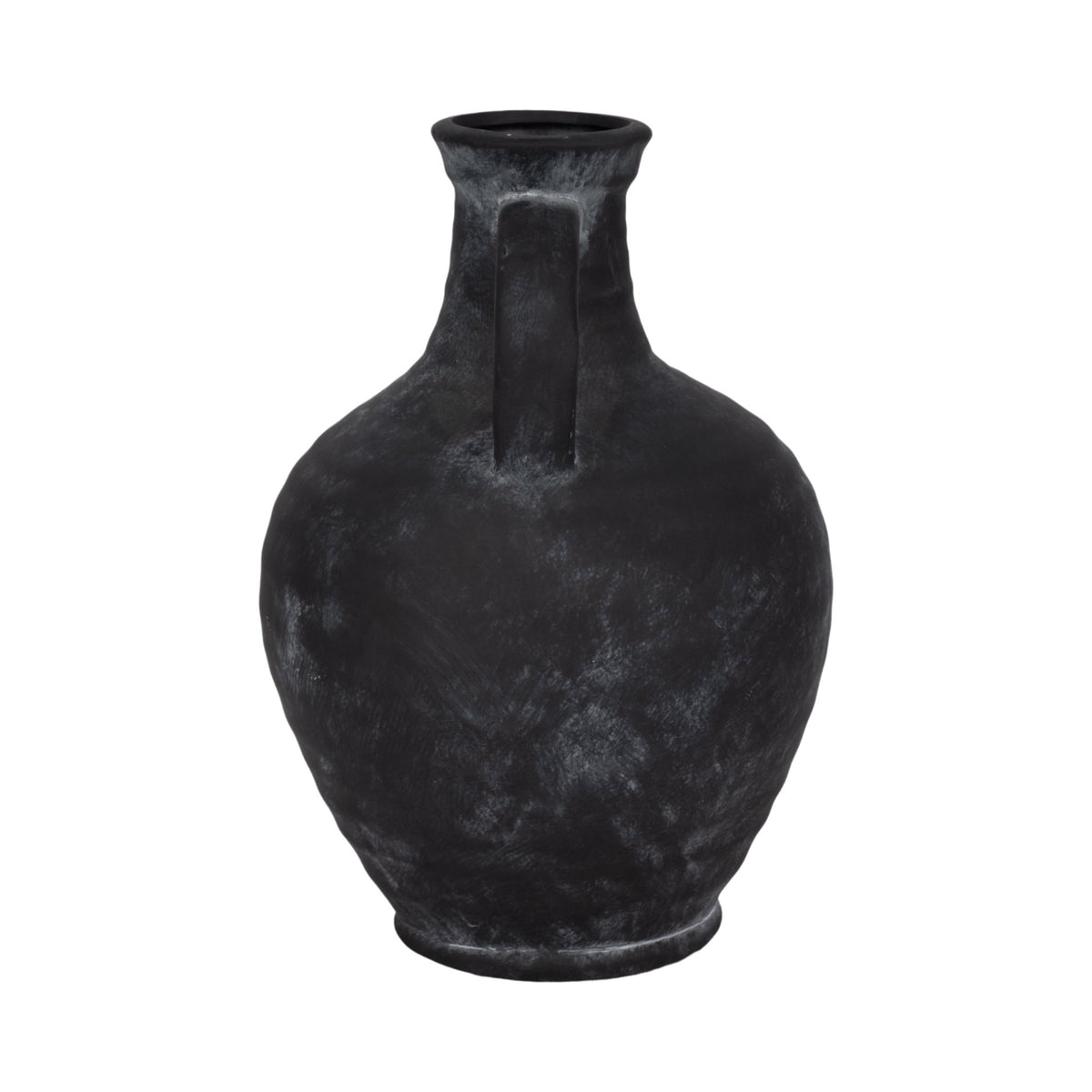 10" Weathered Terracotta Jug With Handle, Black Vases and Jars| Sagebrook Home
