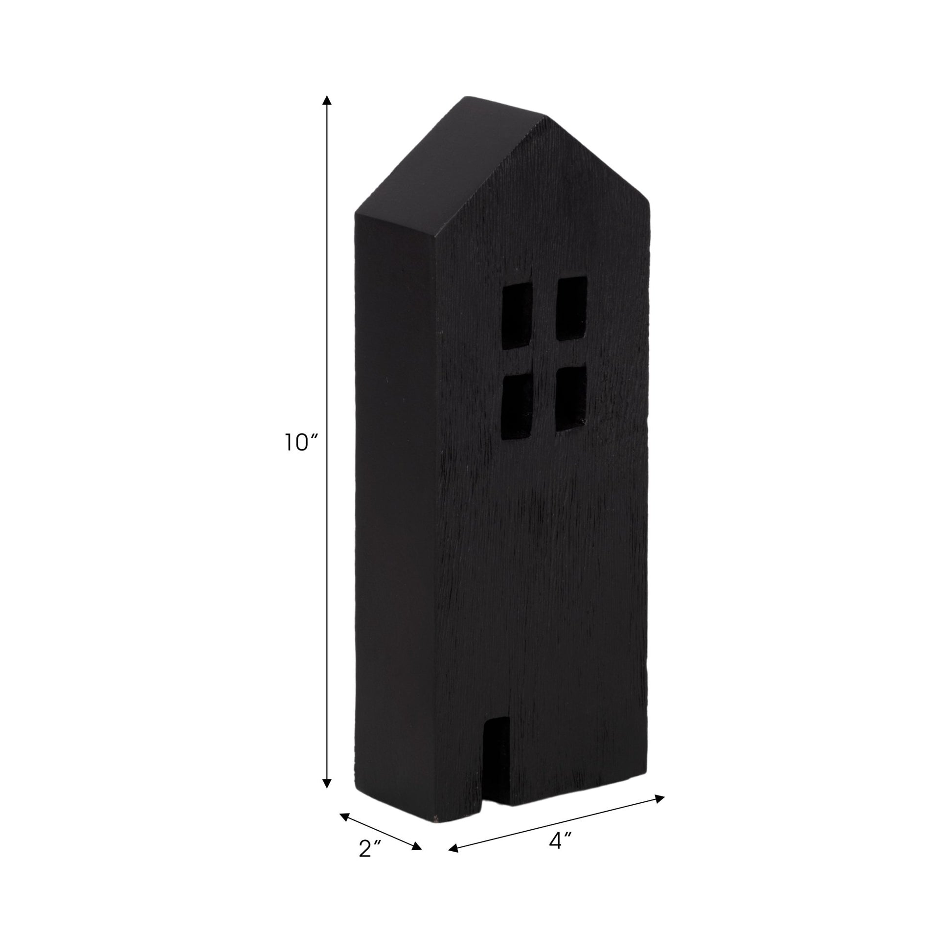 10" Wood House Decor, Black Table Decors| Sagebrook Home
